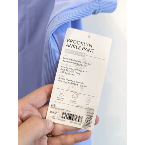 Athleta Brooklyn Ankle Pant Plus Size 26 Blue Periwinkle - Picture 9 of 16